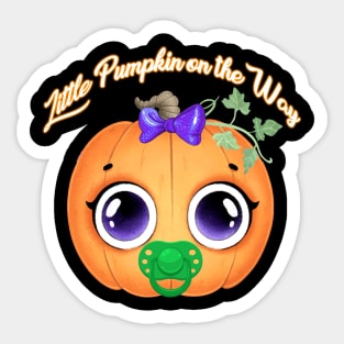 Little Pumpkin on the Way Sticker